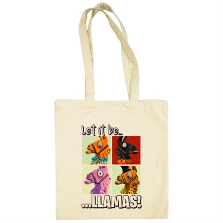 Bolsa de tela Let It Be Llamas