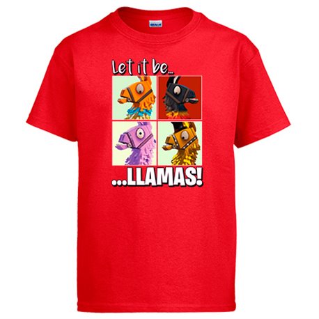 Camiseta ilustración parodia Let It Be Llamas