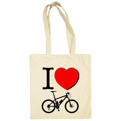 Bolsa de tela I Love bicicleta