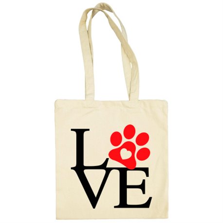 Bolsa de tela Love amor perro animales