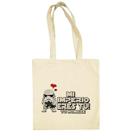 Bolsa de tela Star Wars mi imperio eres tu personalizable con nombre