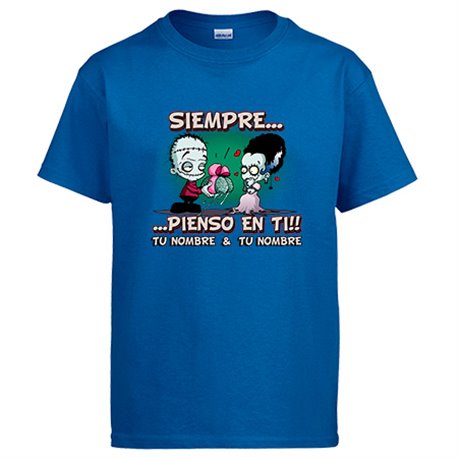 Camiseta siempre pienso en ti personalizable con nombre