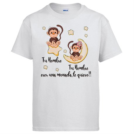 Camiseta eres una monada te quiero personalizable con nombre