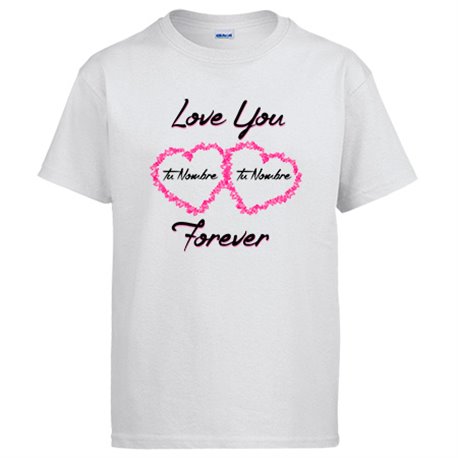 Camiseta I Love You Forever personalizable con nombre