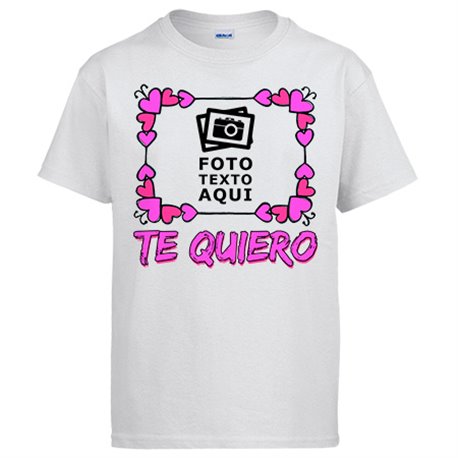 Camiseta personalizada con foto te quiero