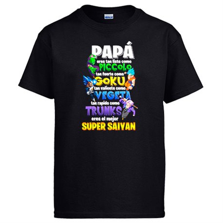 Camiseta Dragon Ball papá eres el mejor Super Saiyan