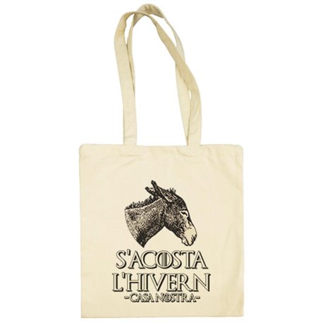 Bolsa de tela Joc de Trons S Acosta L Hivern Casa Nostra burro català