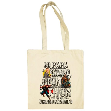 Bolsa de tela papá tu eres mi vikingo favorito