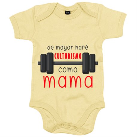 Body bebé de mayor haré culturismo como mamá