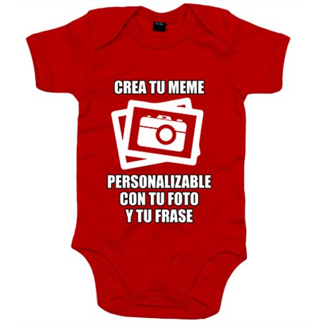 Body bebé personalizada con foto y frase crea tu Meme