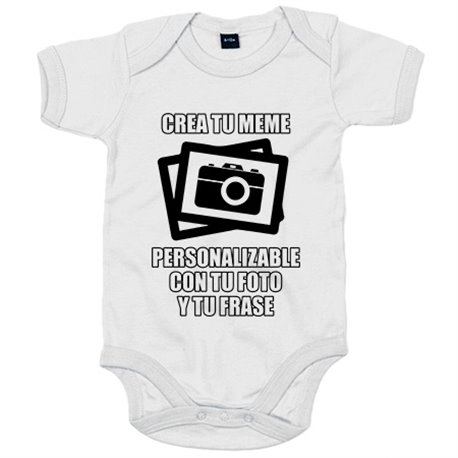 Body bebé personalizada con foto y frase crea tu Meme