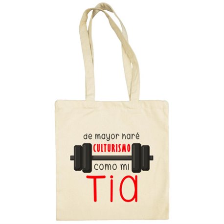 Bolsa de tela de mayor haré culturismo como mi Tia