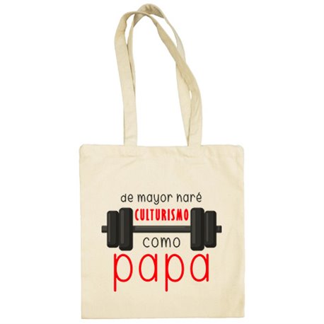Bolsa de tela de mayor haré culturismo como papá