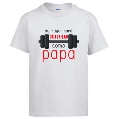 Camiseta de mayor haré culturismo como papá