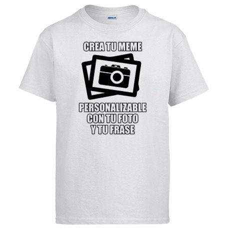 Camiseta personalizada con foto y frase crea tu Meme