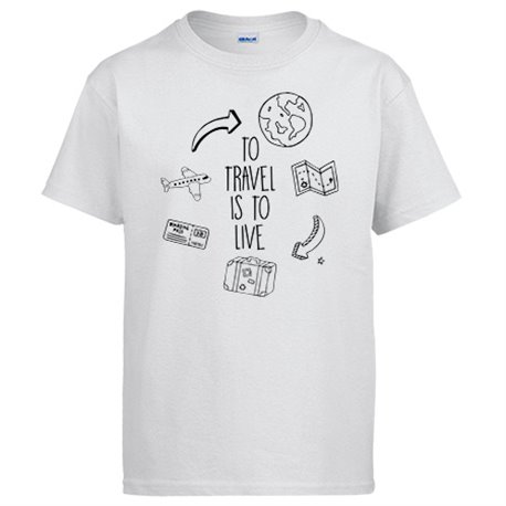 Camiseta frase viajeros viajes To Travel Is To Live