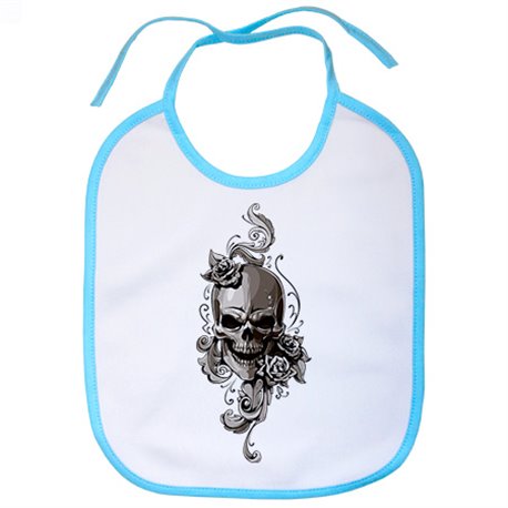 Babero motero Calavera And Roses