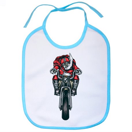 Babero motero Papa Noel