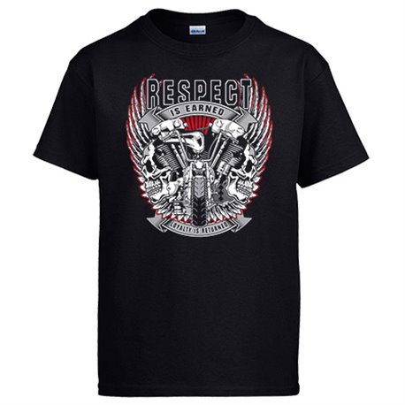 Camiseta motero Custom Respect Is Earned