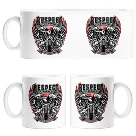 Taza motero Custom Respect Is Earned