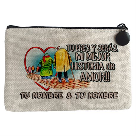 Monedero mi historia de amor personalizable con nombre