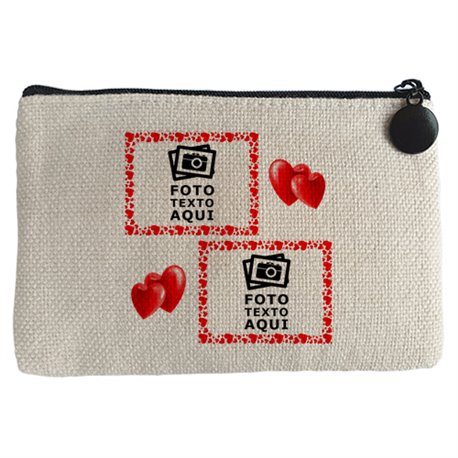 Monedero personalizada con foto dos marcos te quiero amor San Valentín