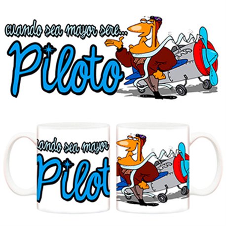 Taza Cuando sea mayor seré piloto de avioneta