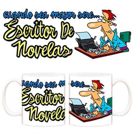 Taza Cuando sea mayor seré escritor de novelas