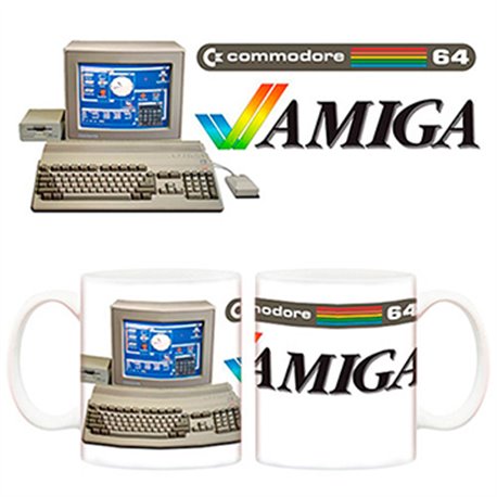 Taza Videojuego Commodore 64 Vamiga ordenador