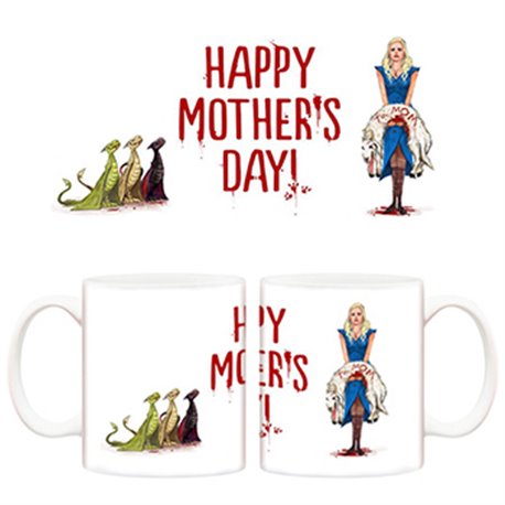 Taza Día de la madre Juego de Tronos Daenerys y sus dragones