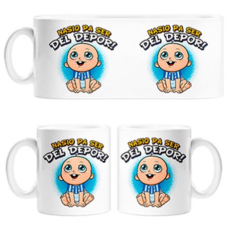 Tazas nacido para ser del Depor Coruña fútbol