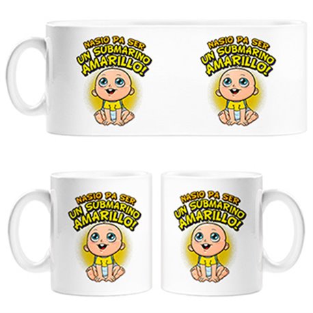 Tazas nacido para ser un submarino amarillo Cádiz fútbol