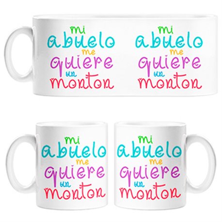 Taza Mi abuelo me quiere un montón
