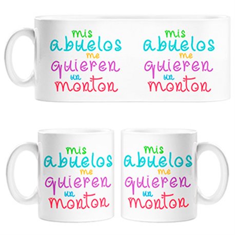 Taza Mis abuelos me quieren un montón