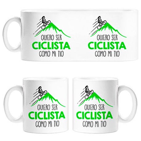 Taza Quiero ser ciclista como mi tío