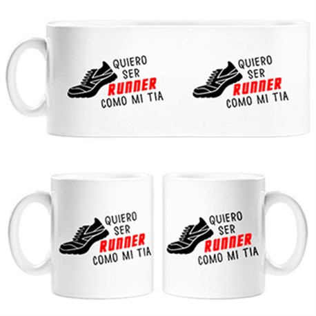 Taza Quiero ser runner como mi tía