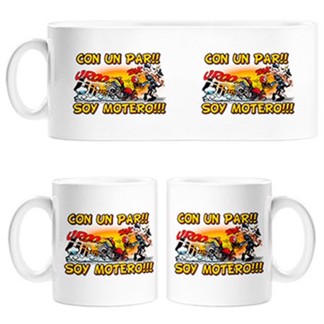 Taza con un par soy motero