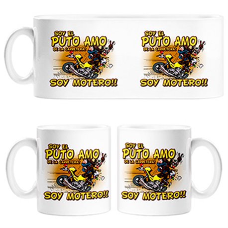 Taza soy el Puto Amo de la carretera soy motero