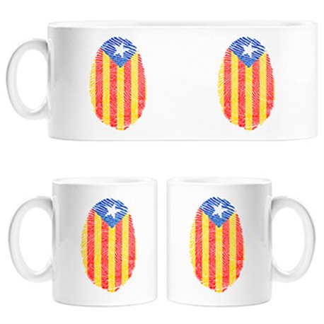 Taza Emprenta ADN senyera Catalunya Independent Independència