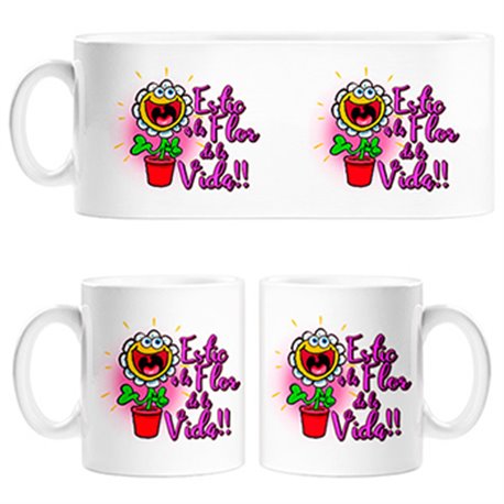 Taza Estic a la flor de la vida rosa