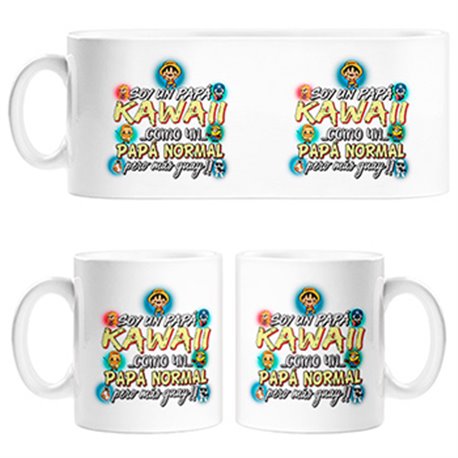 Taza soy un papá Kawaii como un papá normal pero más guay