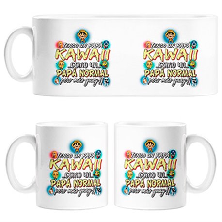Taza tengo un papá Kawaii como un papá normal pero más guay