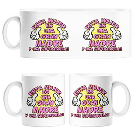 Taza Esta mujer es una gran madre y una Super abuela