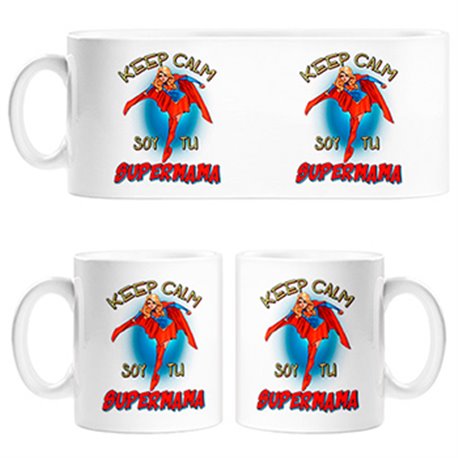 Taza Keep Calm soy tu Supermamá