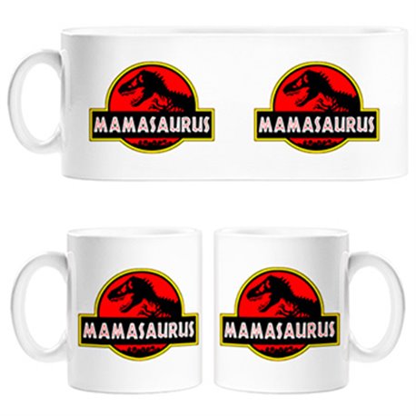 Taza Mamasaurus estilo Jurassic Park