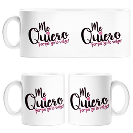 Taza Me quiero porque yo lo vago