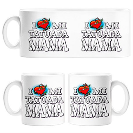 Taza I Love mi mamá tatuada