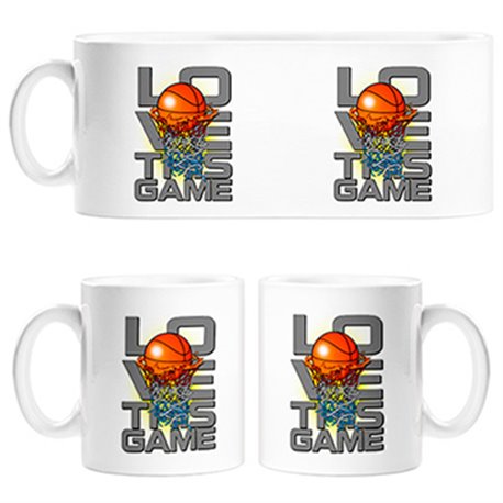 Taza I Love This Game Basketball me gusta el baloncesto
