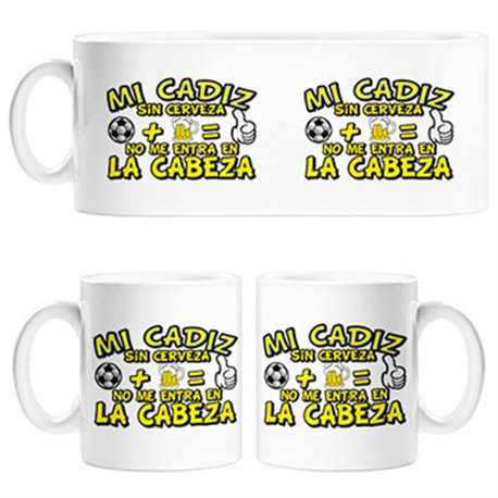 Taza Mi Cádiz sin Cerveza no me entra en la cabeza