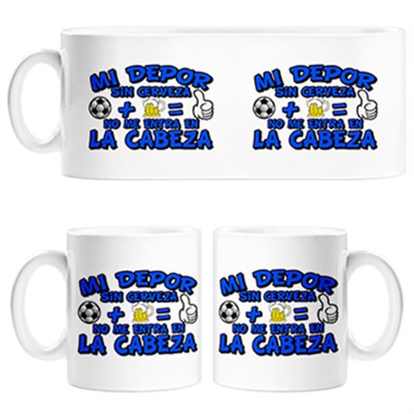 Taza Mi Depor sin Cerveza no me entra en la cabeza